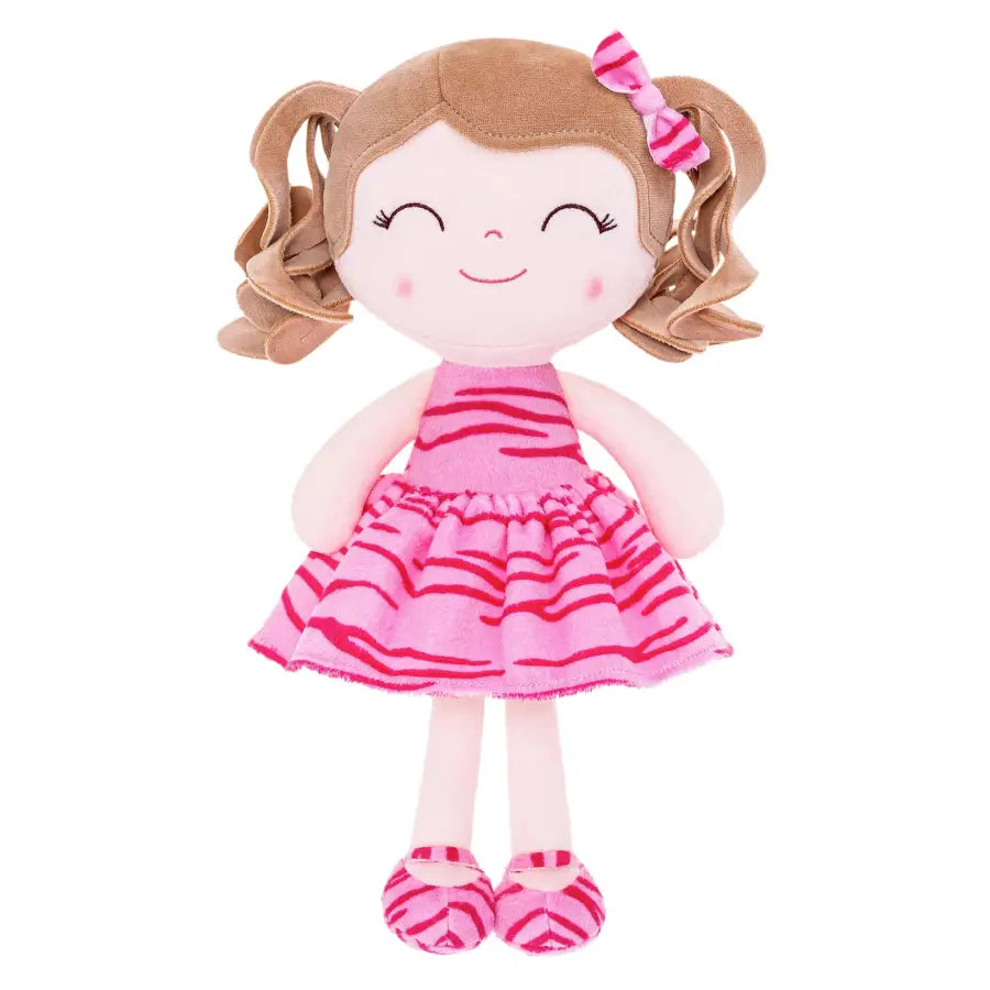 Adorable poupées personnalisable imprimé animaux - pink