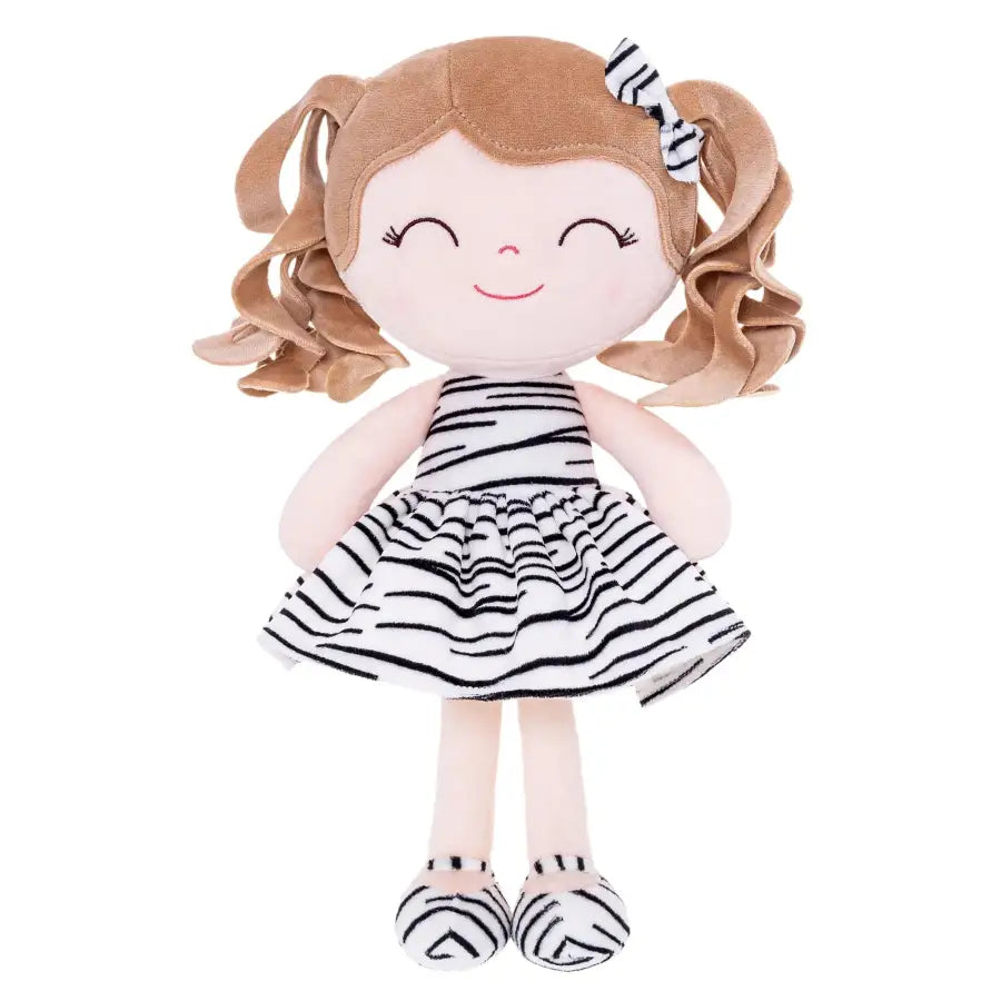 Adorable poupées personnalisable imprimé animaux - white