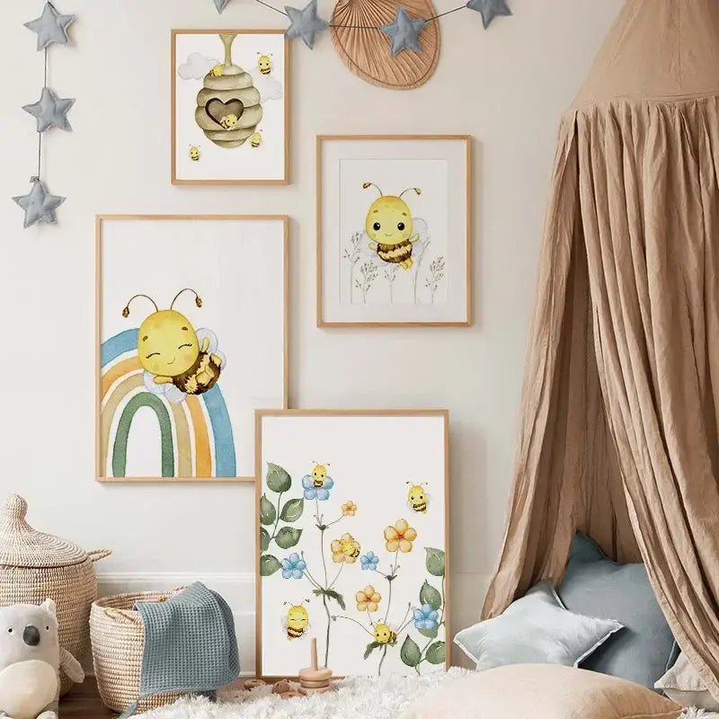 Affiche abeille et miel - affiche