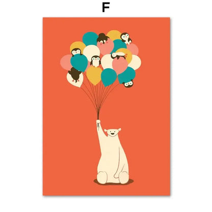 Affiche animaux colorés - F / 30X40 cm Unframed - affiche