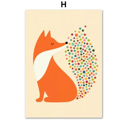 Affiche animaux colorés - H / 40X60 cm Unframed - affiche