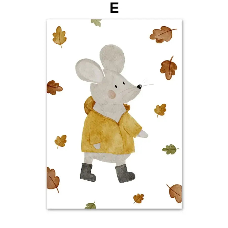 Affiche animaux douceur de l’automne - E / 40x60cm