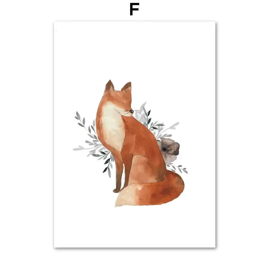 Affiche animaux douceur de l’automne - F / A4 21X30 cm
