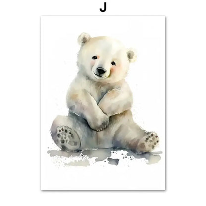 Affiche animaux mignons - J / 40x60cm Unframed - affiche