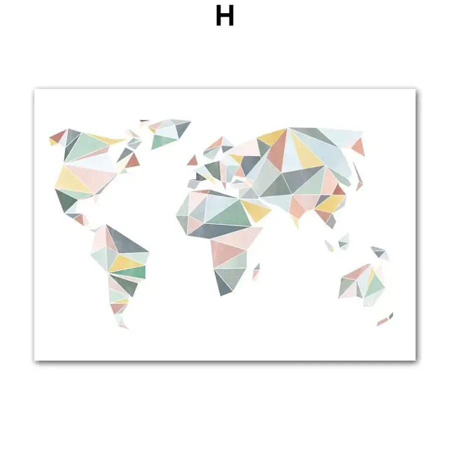 Affiche aquarelle tangram - H / 30X40 cm Unframed - affiche
