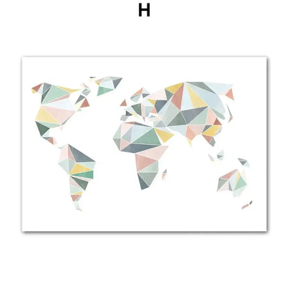 Affiche aquarelle tangram - H / 30X40 cm Unframed - affiche