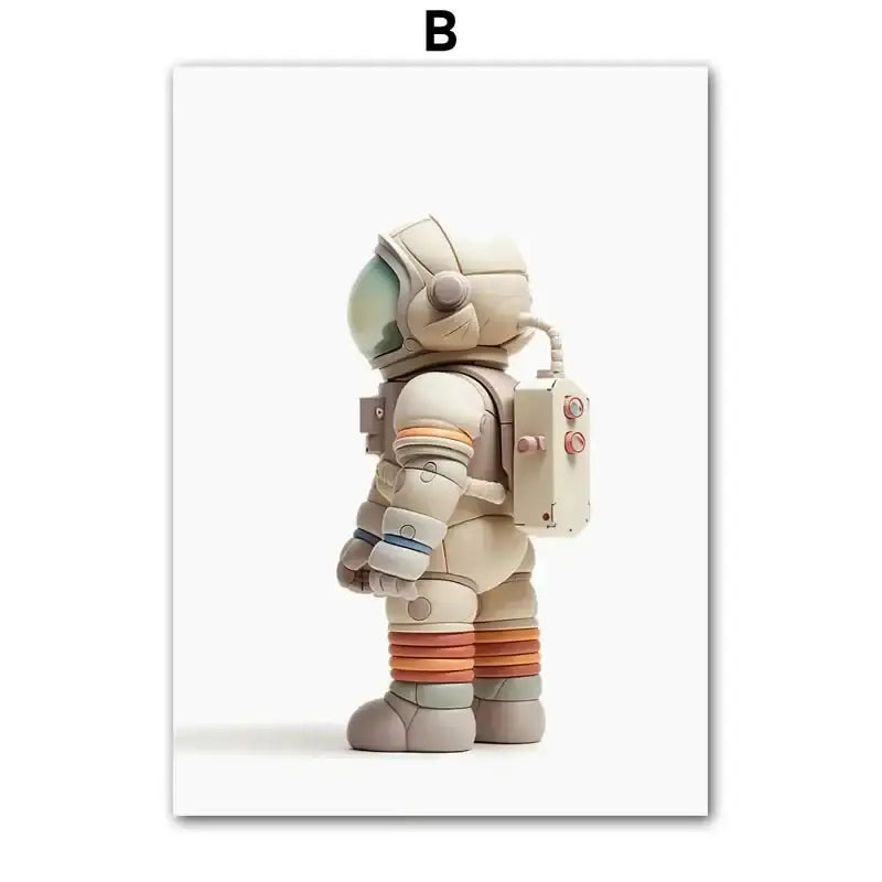 Affiche astronaute et planète - B / 40X50 cm Unframed