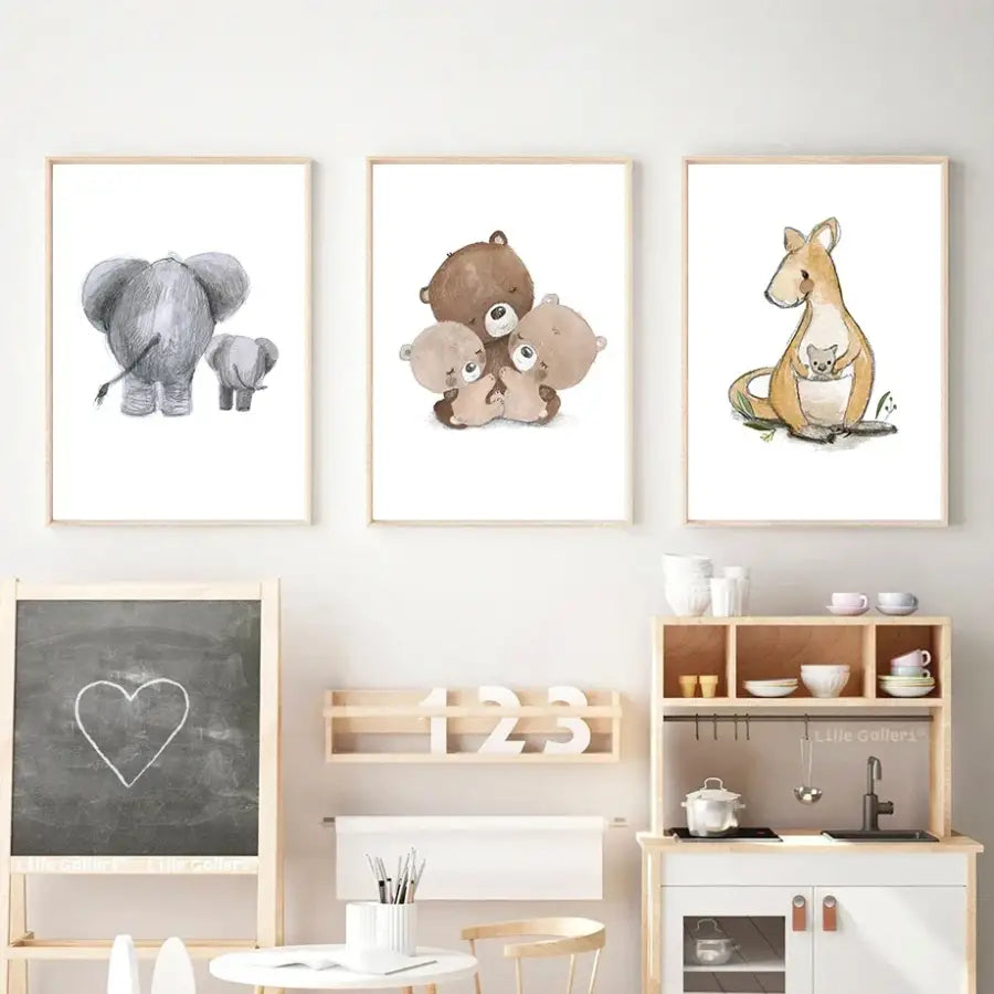 Affiche pour chambre de bébé famille - affiche
