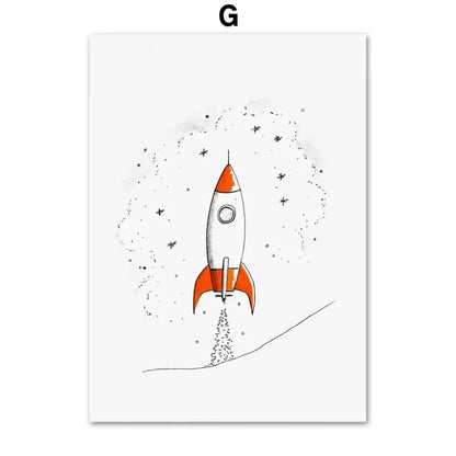 Affiche dessin espace - G / 40x60cm Unframed - affiche
