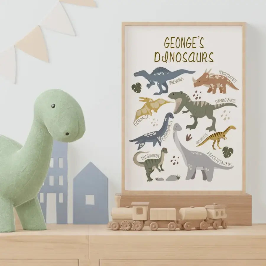 Affiche dinosaure personnalisée - affiche