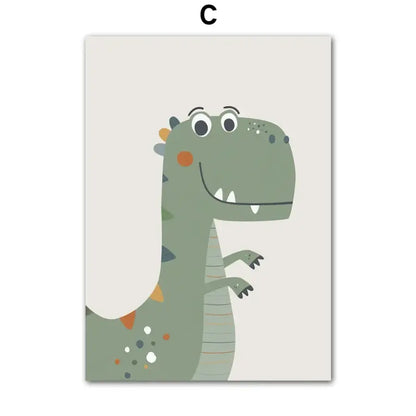 Affiche dinosaures avec prénom personnalisé - C / 30X40