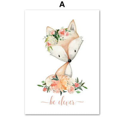 Affiche fleuries animaux - A / 50X70 cm Unframed - affiche