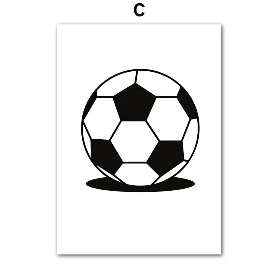 Affiche Football ballon - C / A4 21X30 cm Unframed - affiche