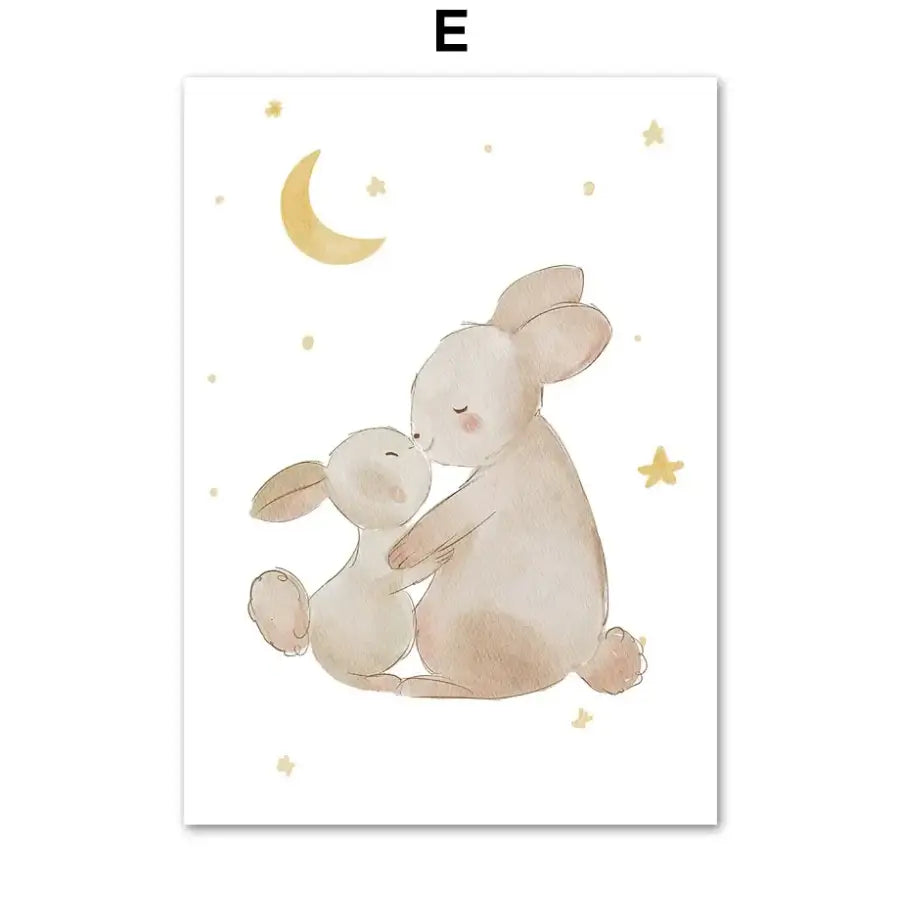 Affiche licorne souris et étoiles - E / 50X70 cm Unframed