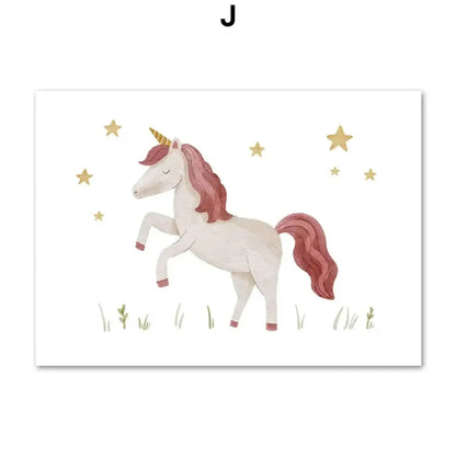 Affiche licorne souris et étoiles - J / 50X70 cm Unframed