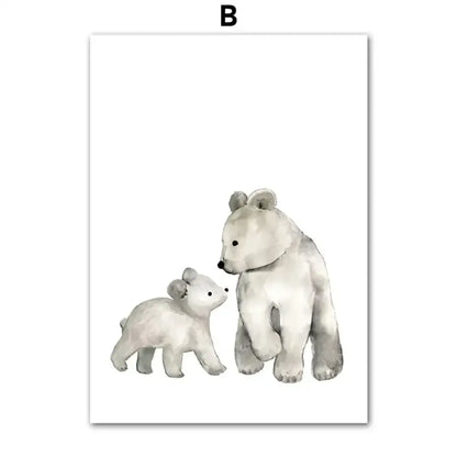 affiche nature adorable animaux - B / 50X70 cm Unframed