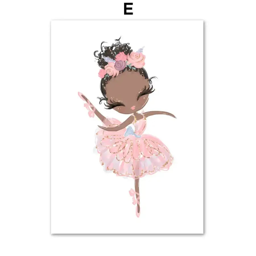 Affiche pailletée danseuse ballerine - E / 30X40 cm