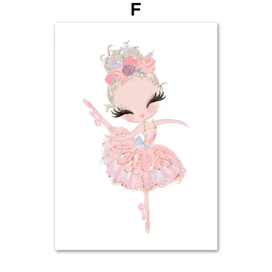 Affiche pailletée danseuse ballerine - F / 50X70 cm
