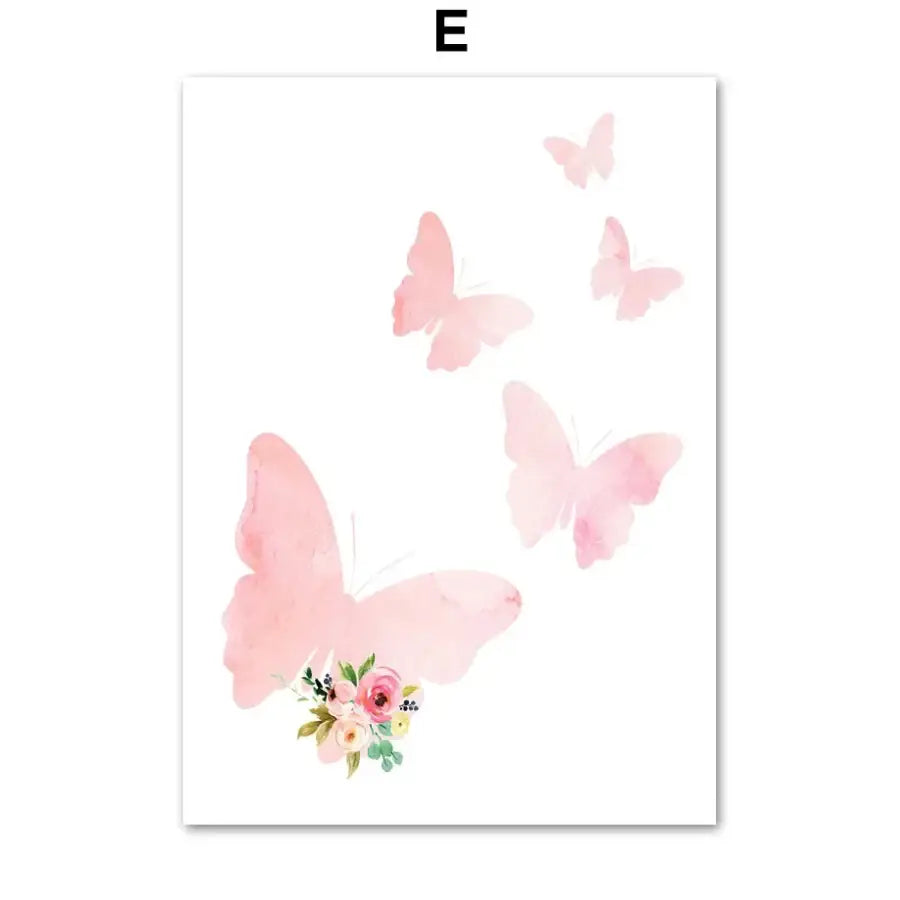 Affiche petite fée et papillons - E / A4 21X30 cm Unframed