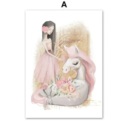 Affiche Princesse et licorne - A / 40X60 cm Unframed