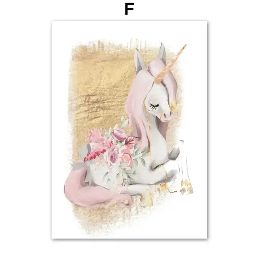 Affiche Princesse et licorne - F / 60X90 cm Unframed
