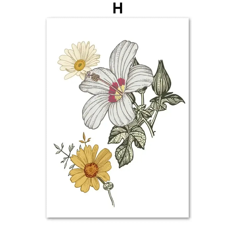 Affiche la savane fleurie - H / 50X70 cm Unframed - affiche
