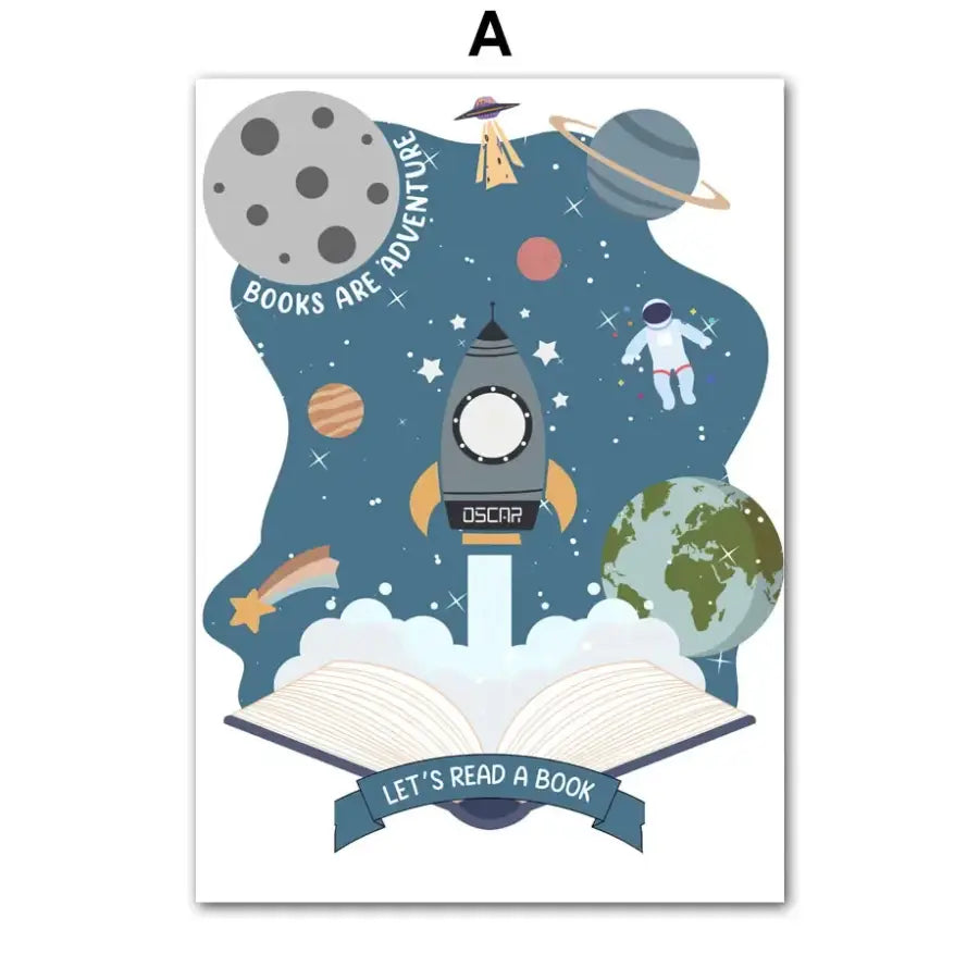 Affiche sphère planète et voyage spatial - A / A4 21X30