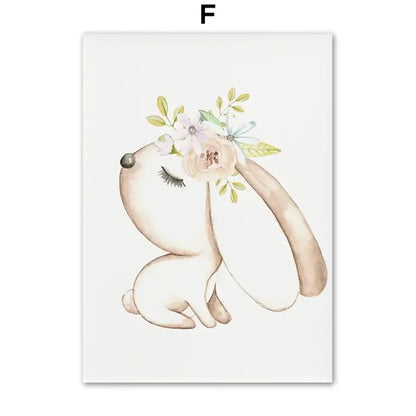 Affiches animaux et fleurs bohème - F / A4 21X30 cm