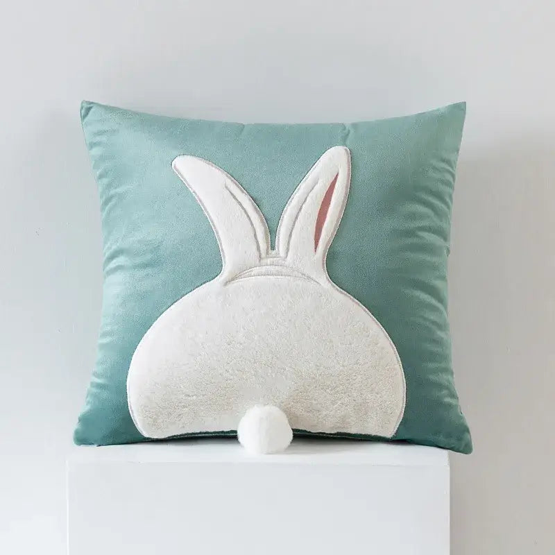 housse de coussin lapin 3D - bunny green 1 / Pillow cover