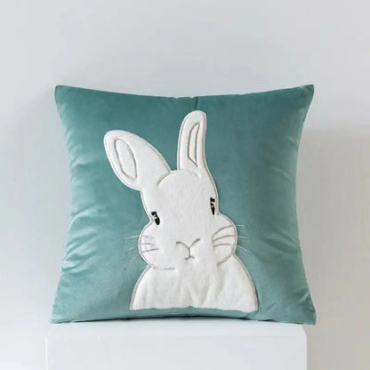 housse de coussin lapin 3D - bunny green 2 / Pillow cover