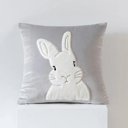 housse de coussin lapin 3D - bunny grey 2 / Pillow cover