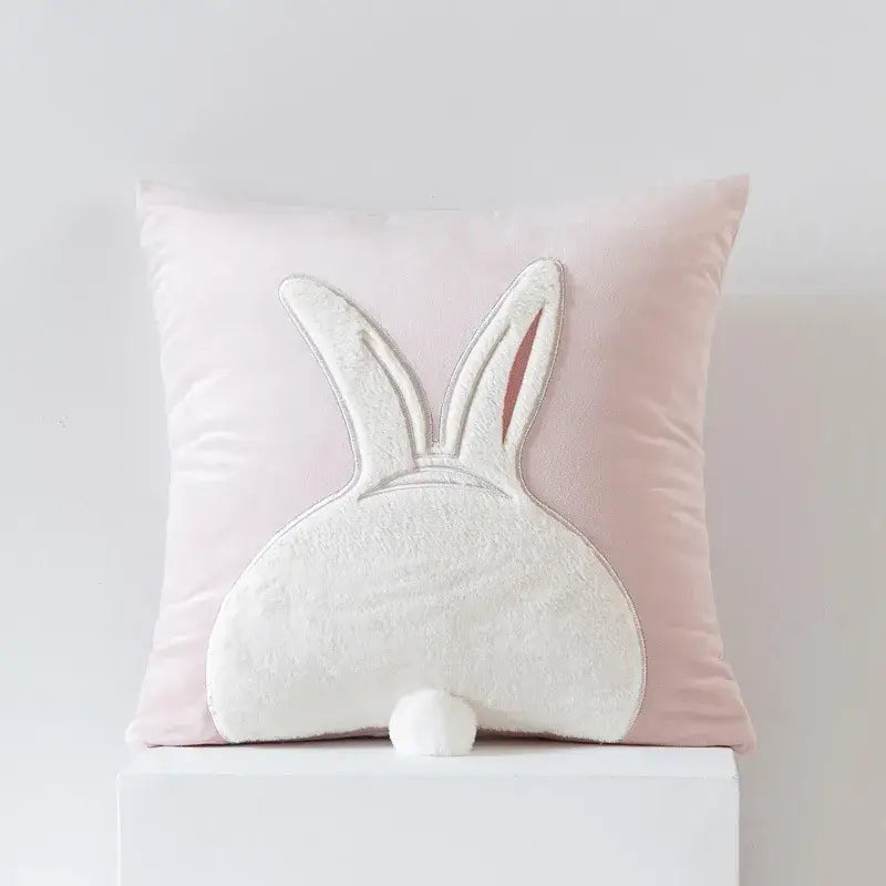 housse de coussin lapin 3D - bunny pink 1 / Pillow cover