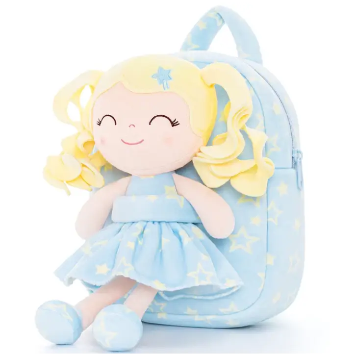 sac / poupée princesse stella - sac bleu / personnalisé