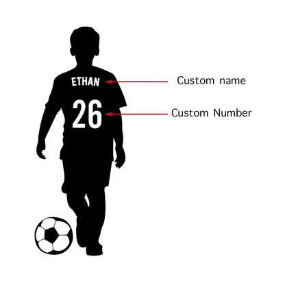 stickers silhouette football personnalisée - stickers