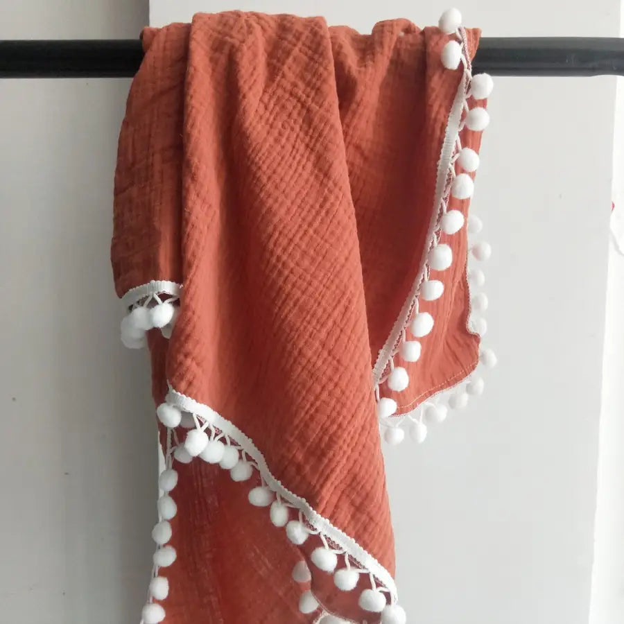 couverture lange boho prénom brodé - kidyhome