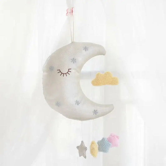 décoration en peluche lune et nuage - kidyhome