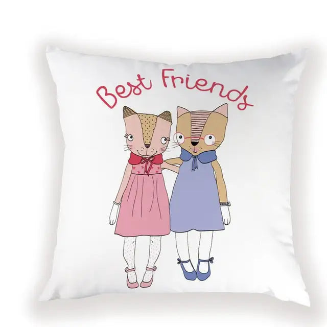Housse de coussin fille girly 45*45cm - kidyhome