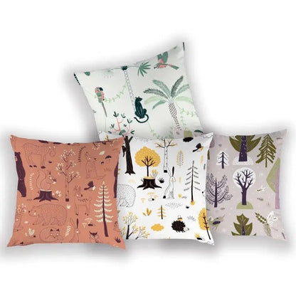 Housse de coussin style foret nature - kidyhome