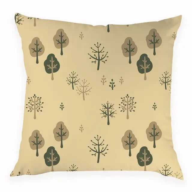 Housse de coussin style foret nature - kidyhome