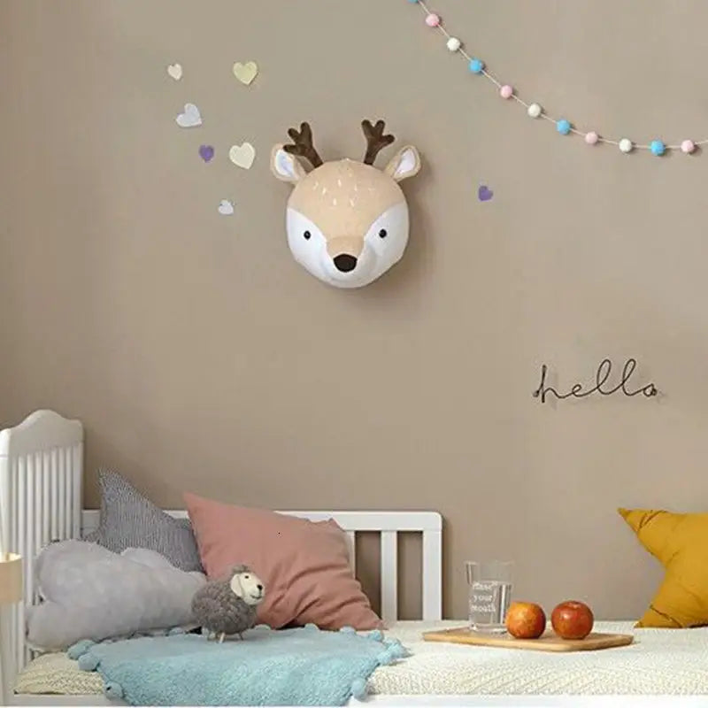 Tête de peluche à accrocher au murs - kidyhome