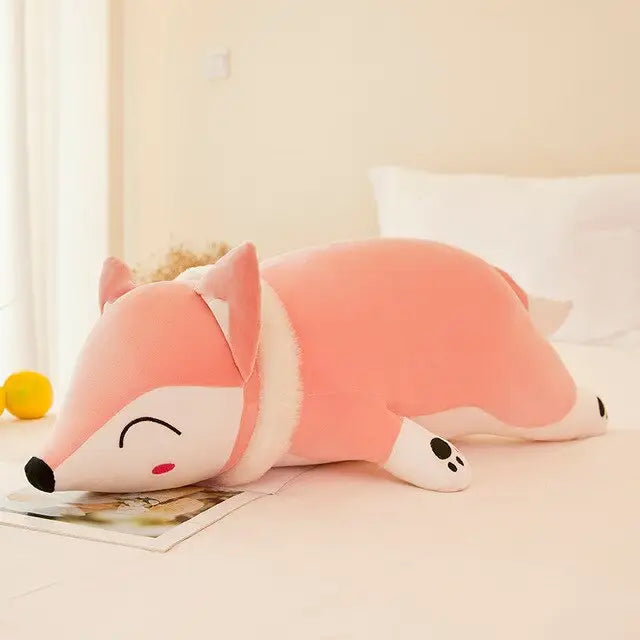 Peluche coussin kitsune le Renard Kawaii prénom personnalisable - kidyhome