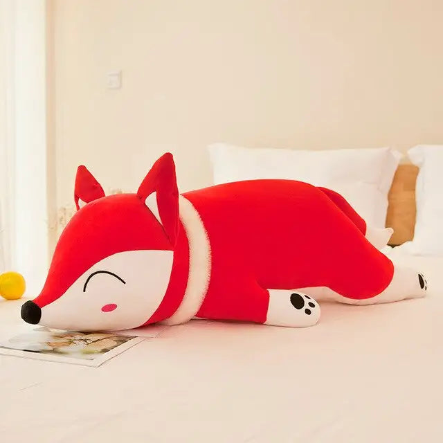 Peluche coussin kitsune le Renard Kawaii prénom personnalisable - kidyhome