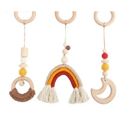 set rainbow de jouets bébé en bois pour arche - kidyhome