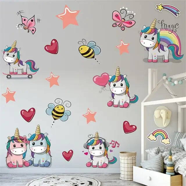 stickers adorables licornes - kidyhome