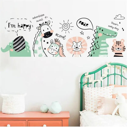 Sticker mural INSPIO pour chambre d´enfant avec les animaux de la forêt