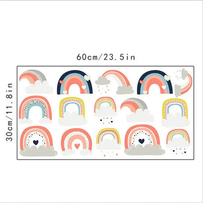 stickers arcs en ciel multicolores - kidyhome