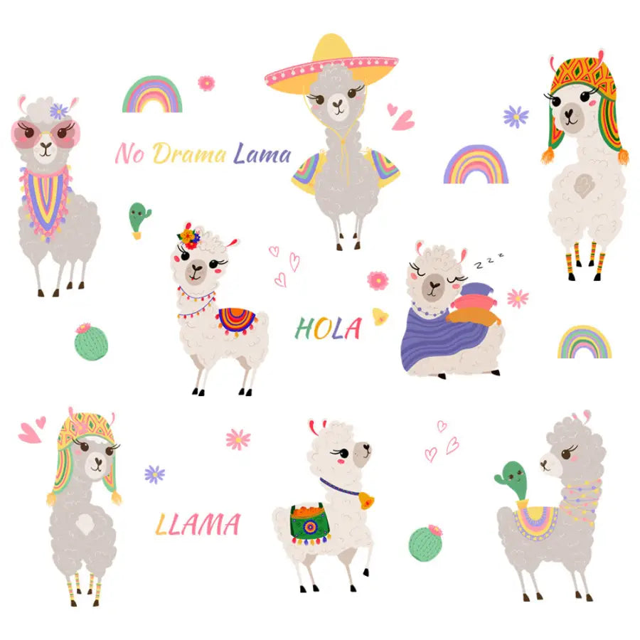 stickers lama Alpaca DIY - kidyhome