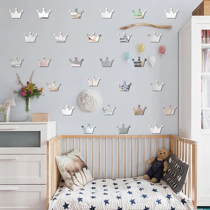Stickers miroirs couronnes princesse - kidyhome