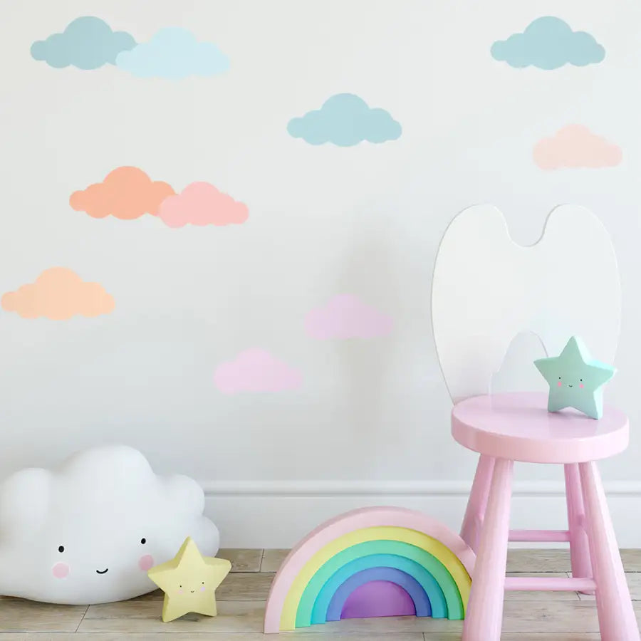 Stickers nature arbres et nuages - kidyhome
