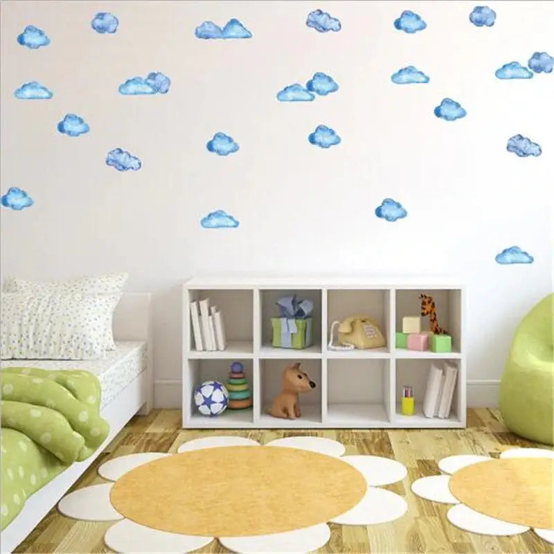 Stickers nuages bleu ou colorés - kidyhome